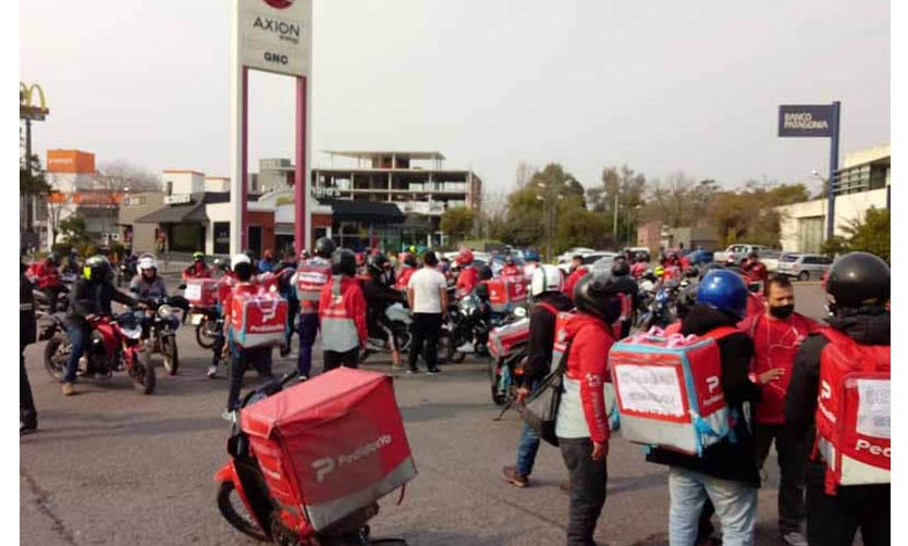 Trabajadores de delivery volvieron a reclamar seguridad