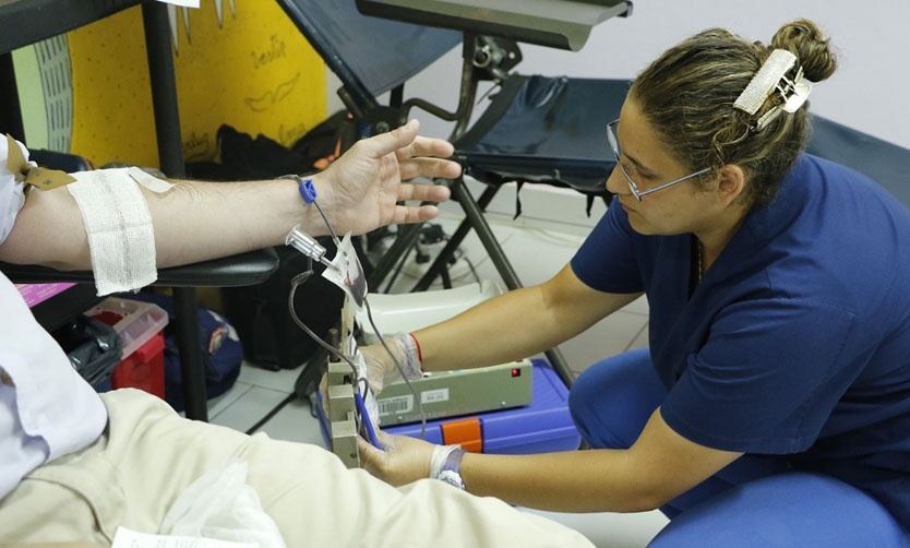 Jornada de donación de sangre en el Hospital Falcón