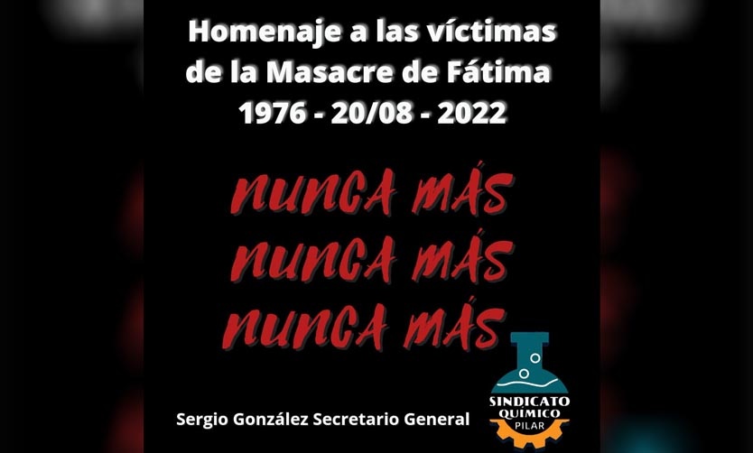 HOMENAJE A LAS VÍCTIMAS DE LA MASACRE DE FÁTIMA