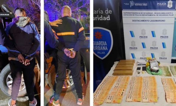 La Policía de Pilar detuvo a dos dealers con más de 5 kilos de droga