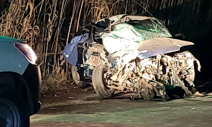 Dos muertos y un herido grave en un choque frontal en la ruta 25