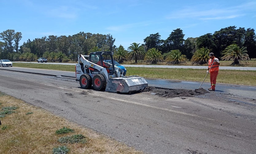 Se acerca el verano y comenzaron las tareas previas a la repavimentación de la Ruta 2