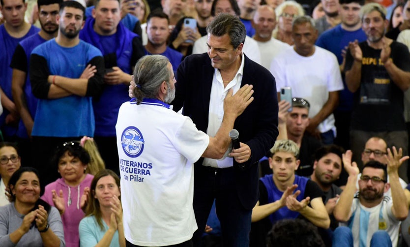 Sergio Massa cerró la campaña en un acto con trabajadores en Pilar