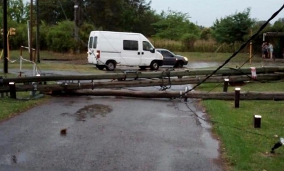 Postes caídos y cientos de calles anegadas por el temporal