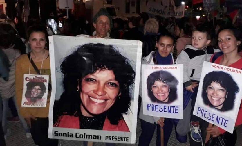 "Sonia Colman, Presente" en la marcha nacional contra el gatillo fácil