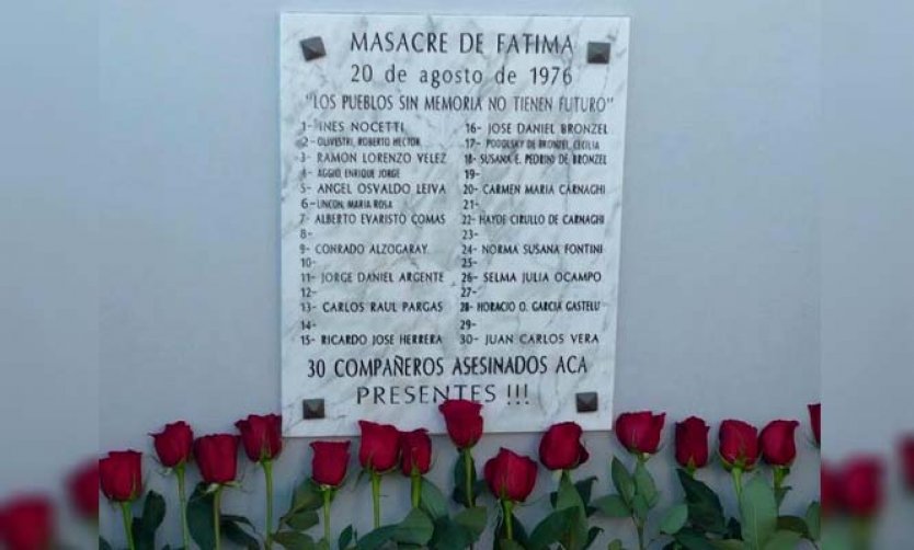 Homenaje en Pilar a las víctimas de la Masacre de Fátima