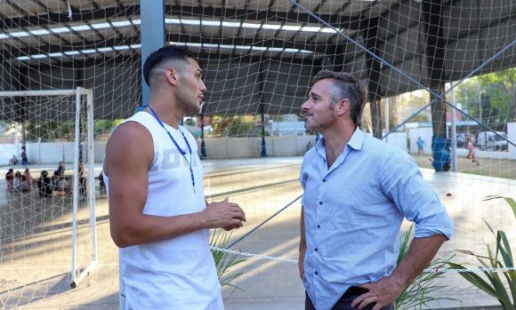 El intendente Federico Achával y Yamil Peralta recorrieron el club de Del Viso