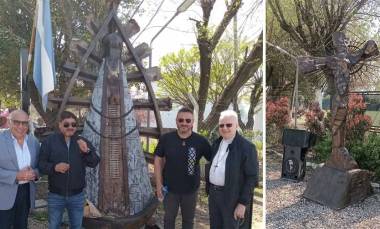 El Sindicato de Químicos de Pilar recibió las obras de la Virgen de Luján y el Cristo Obrero