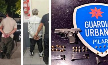 Detienen a dos sujetos que manipulaban un arma de fuego en una plaza de Pilar