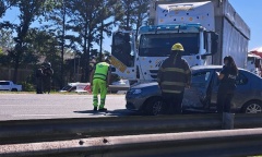 Choque en cadena en Panamericana: una mujer resultó herida