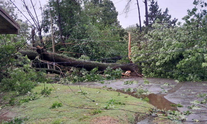 Un violento temporal de lluvia y viento azotó a Pilar